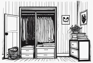 the rake creepypasta hiding in a closet tattoo idea