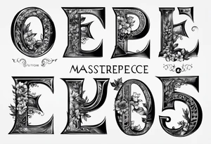 Make a shape by combining letters "EUB" tattoo idea