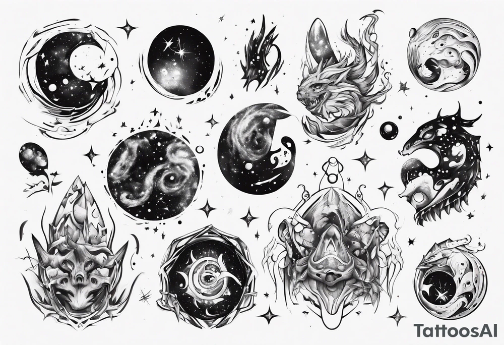 A creature who feeds of of galaxies tattoo idea
