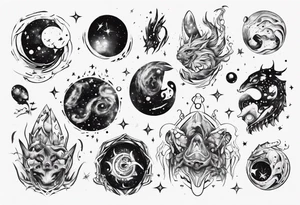 A creature who feeds of of galaxies tattoo idea