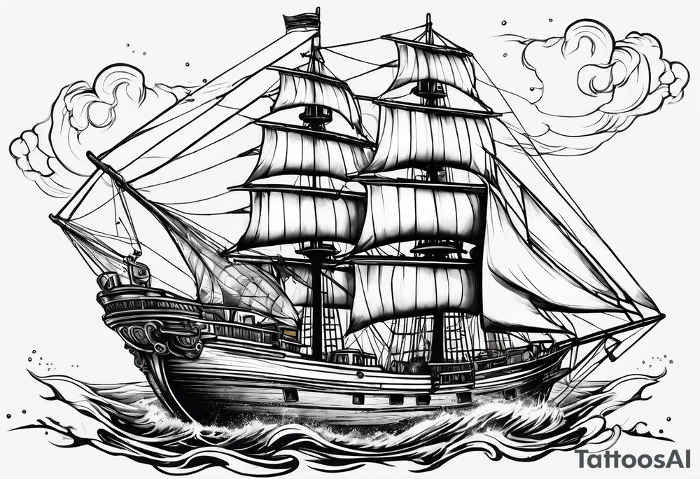 research vessel CTD cast tattoo idea