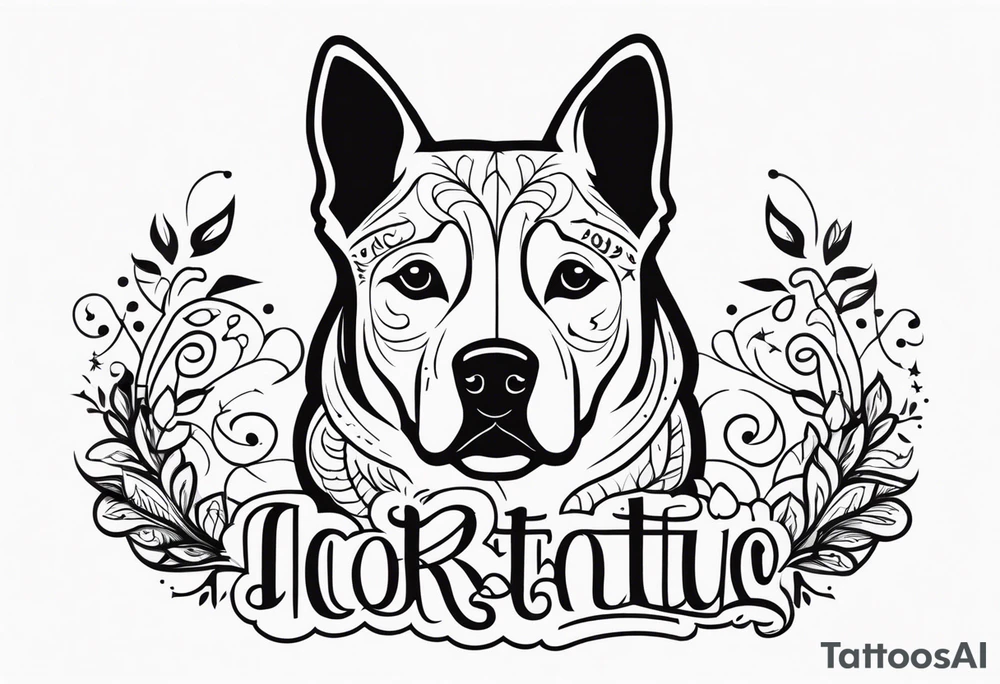 a beautiful dog tattoo idea