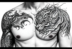 Right chest tattoo  Kaizen tattoo idea