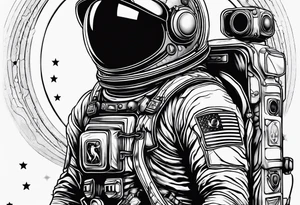 Space man tattoo idea