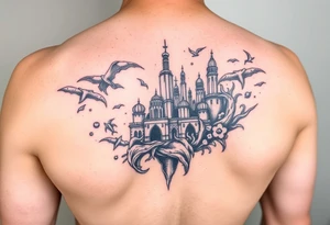 Underwater Atlantis tattoo idea