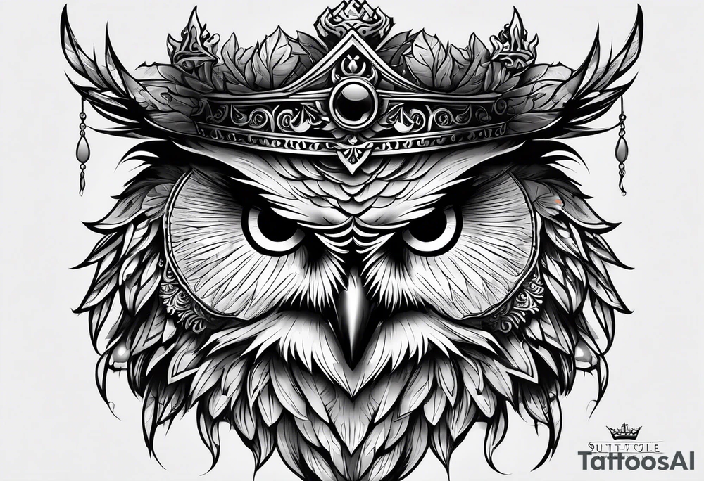 king evil owl tattoo idea