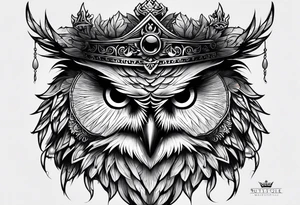 king evil owl tattoo idea