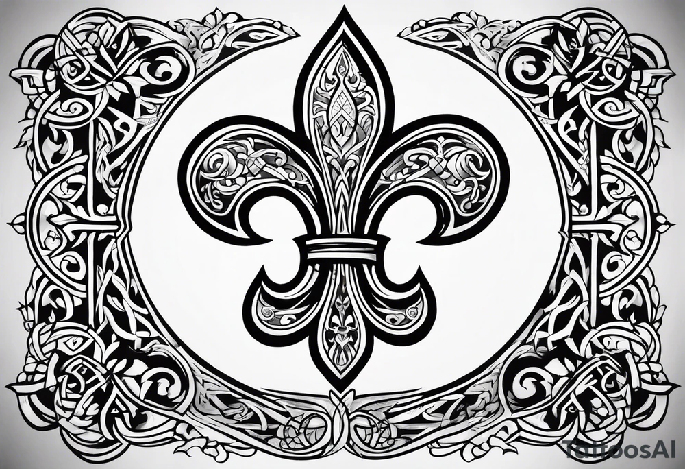 Fleur de lys celtique tattoo idea