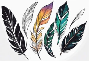 leaves that look like feathers tattoo idea
