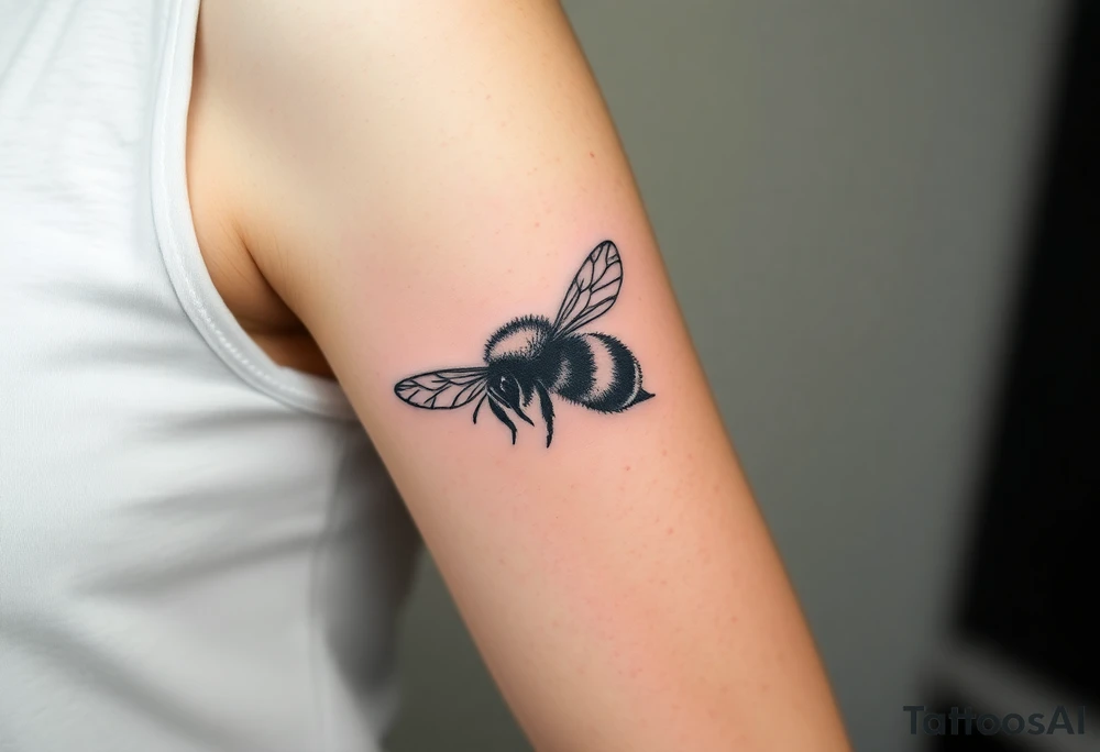 bumble bee flying an airplane tattoo idea