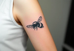 bumble bee flying an airplane tattoo idea