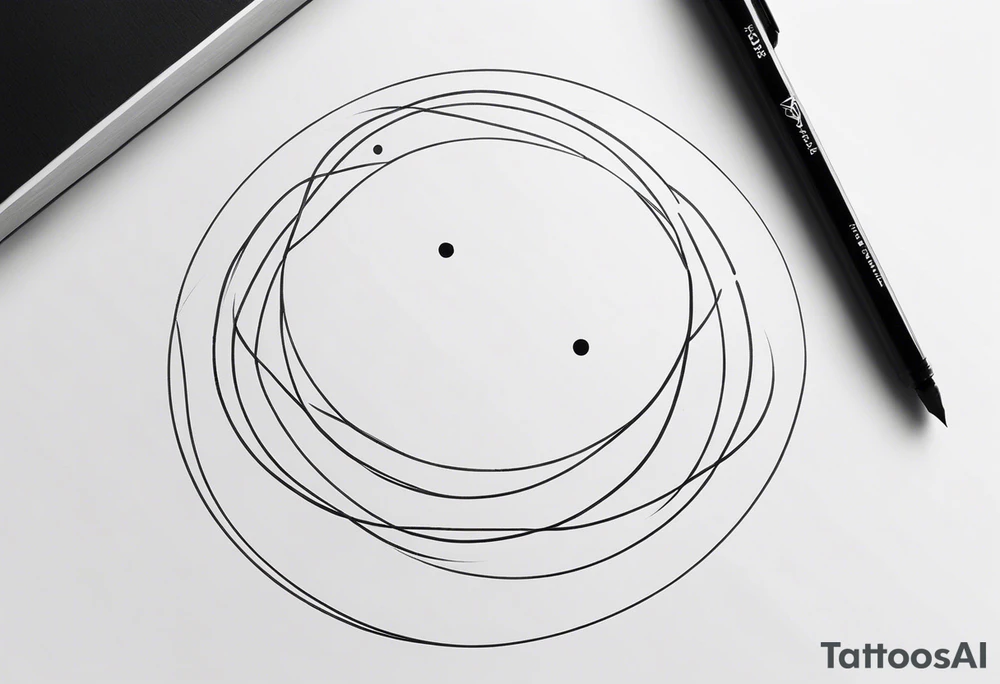 simple circle that incorporates ONLY 4 dots tattoo idea