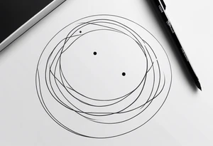 simple circle that incorporates ONLY 4 dots tattoo idea