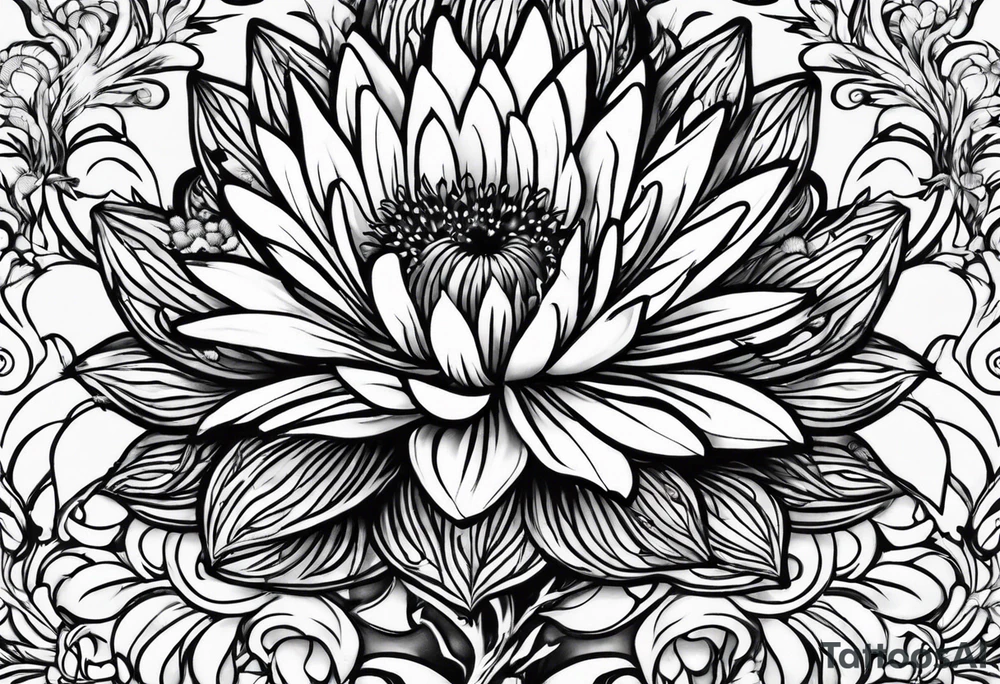 Lisa Frank thistle tattoo idea