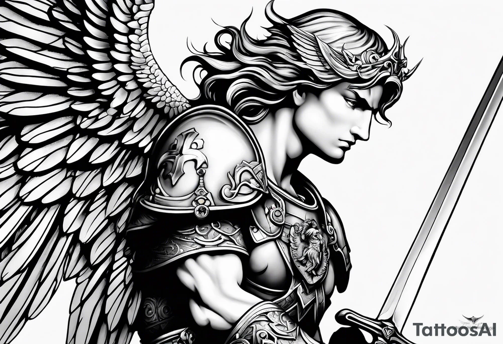 Archangel Saint Michael tattoo idea