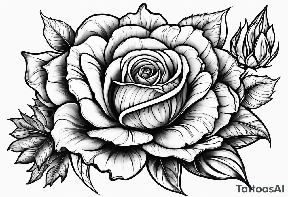 flower rose , sunflower, alien tattoo idea