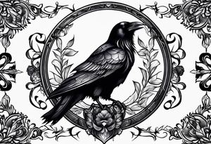 A raven Gothic tattoo idea