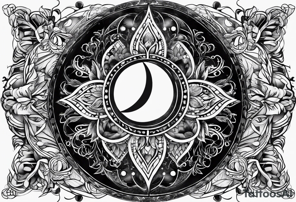 sacred moon tattoo idea