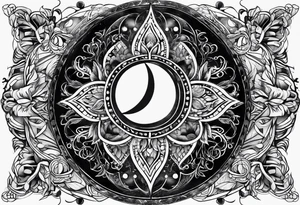 sacred moon tattoo idea