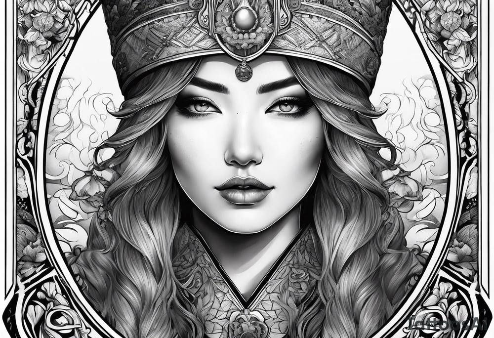 The fool tarot character as a woman tattoo idea