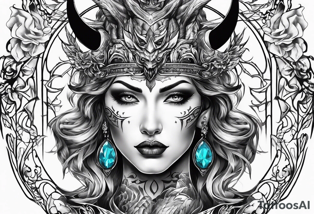 devil tattoo for the chest tattoo idea