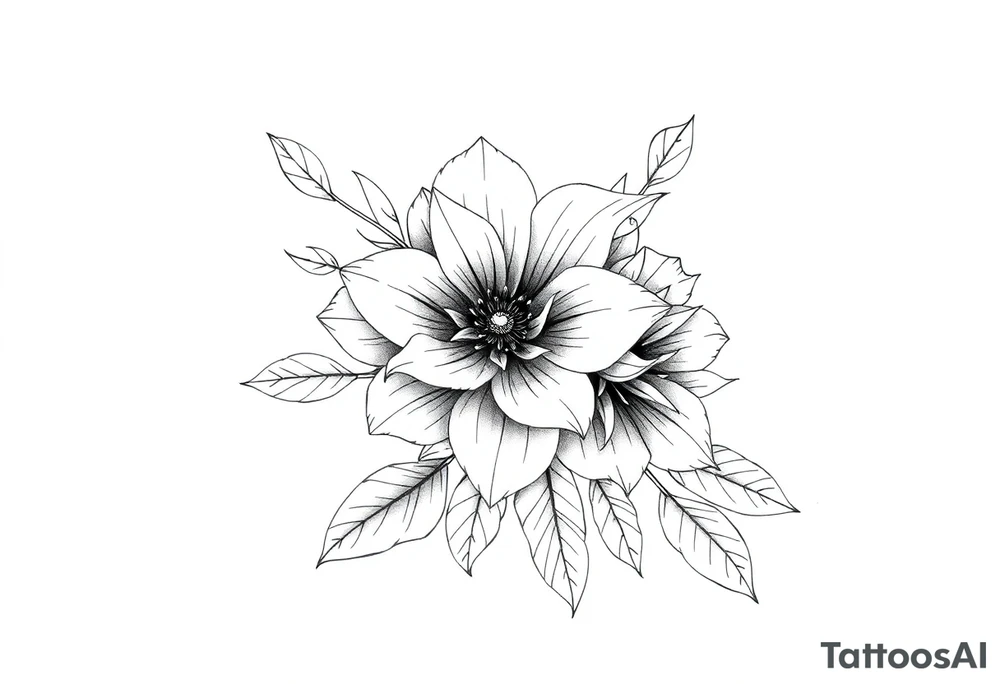 feminine flower sleeve tattoo idea