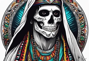 Ghost with sarape tattoo idea