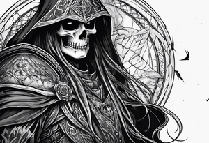 necromancer with Reaper tattoo idea