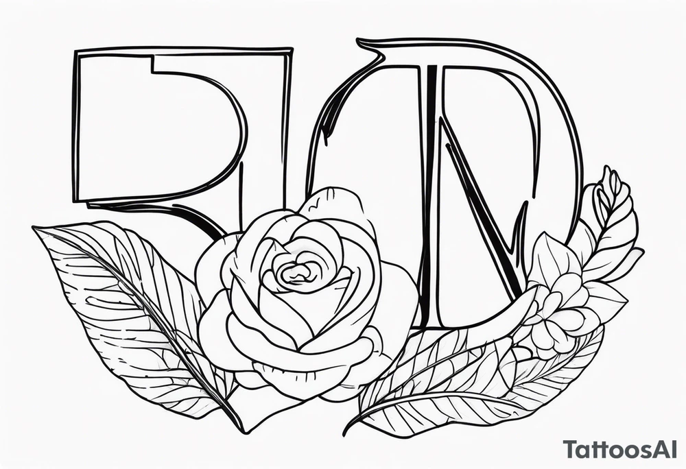 R and J words tattoo idea