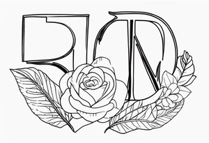 R and J words tattoo idea