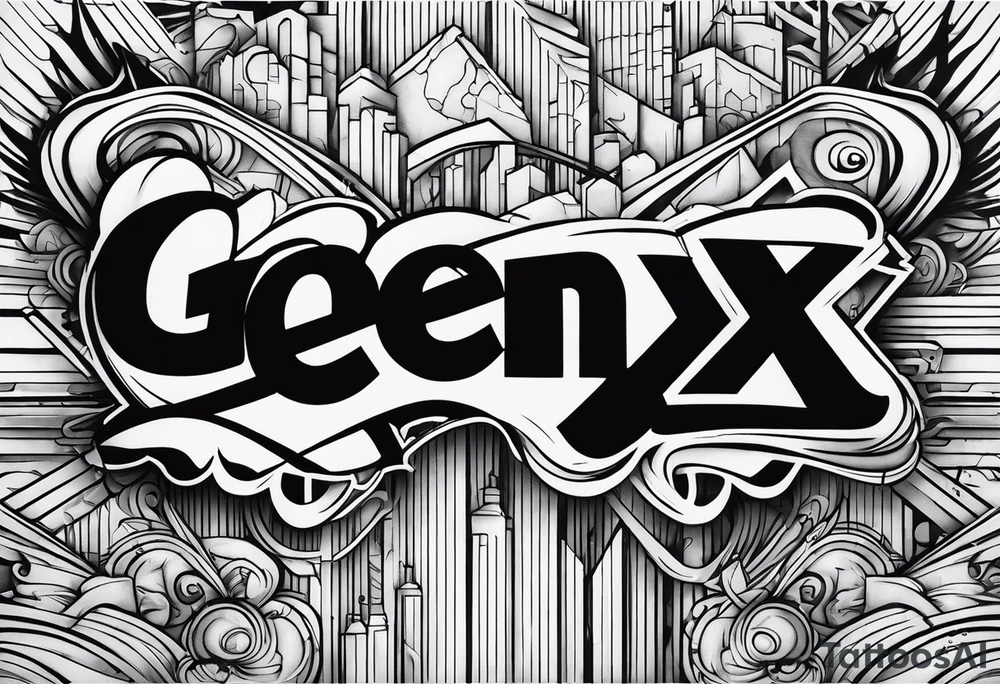 street art graffiti with the words "GenX OG" legible tattoo idea