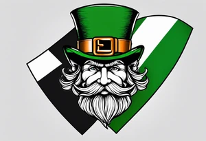 Ireland flag with a leprechaun tattoo idea