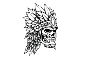 Hawaiian warrior helmet tattoo idea