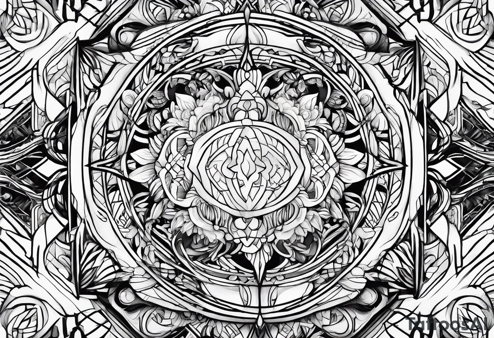 Abstract lines tattoo idea