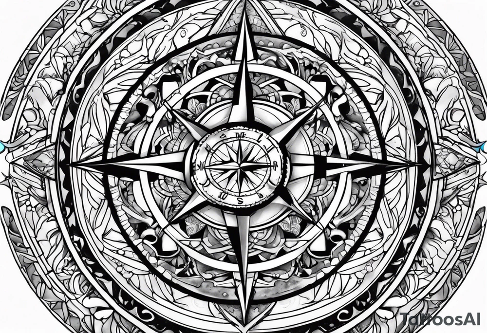 Compass wonderland  dead 
rabbit mandalas tattoo idea