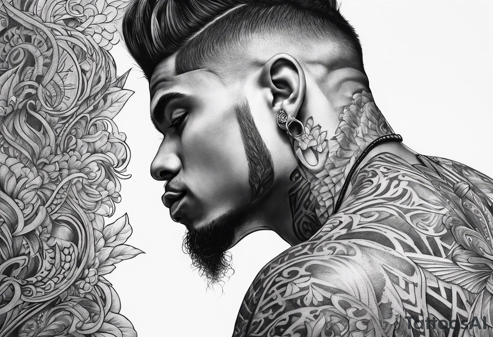 King Saez across the back tattoo idea