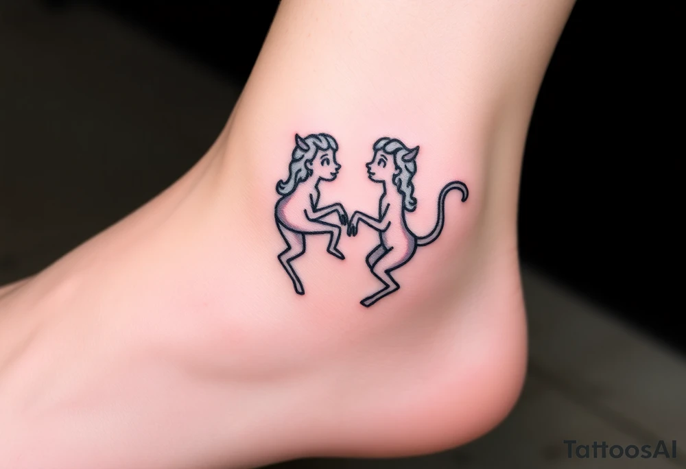 Trippy gemini zodiac tattoo idea