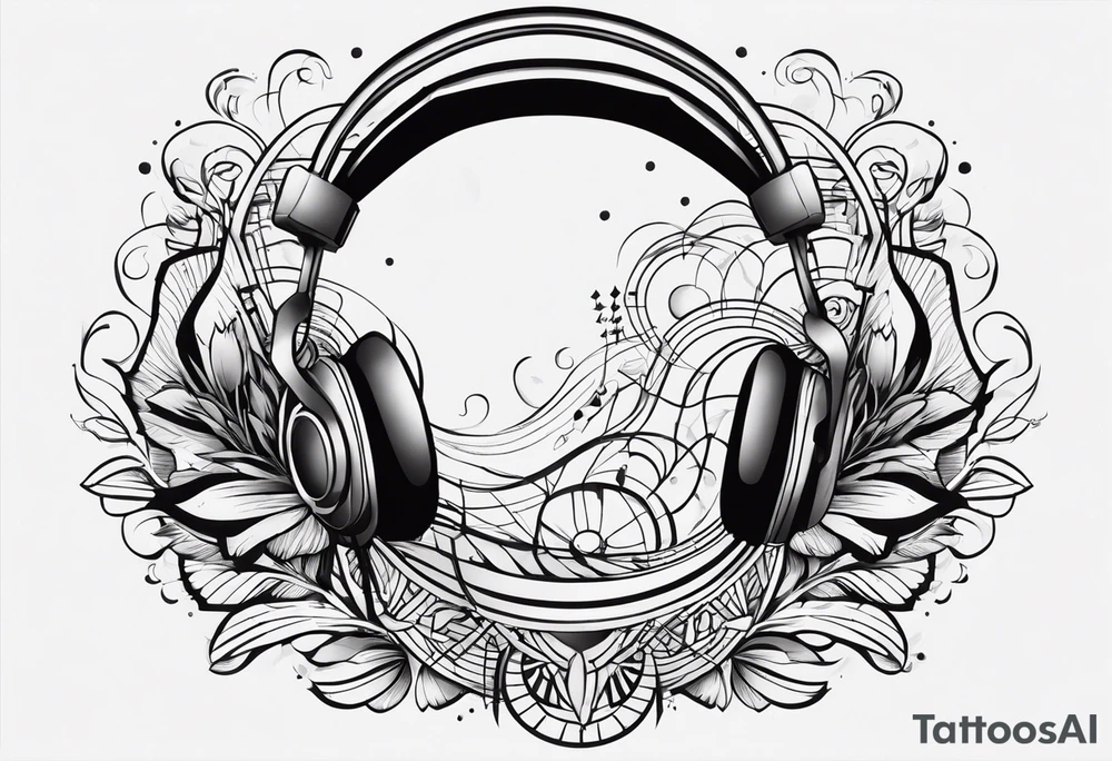 something with music tattoo idea