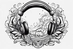 something with music tattoo idea
