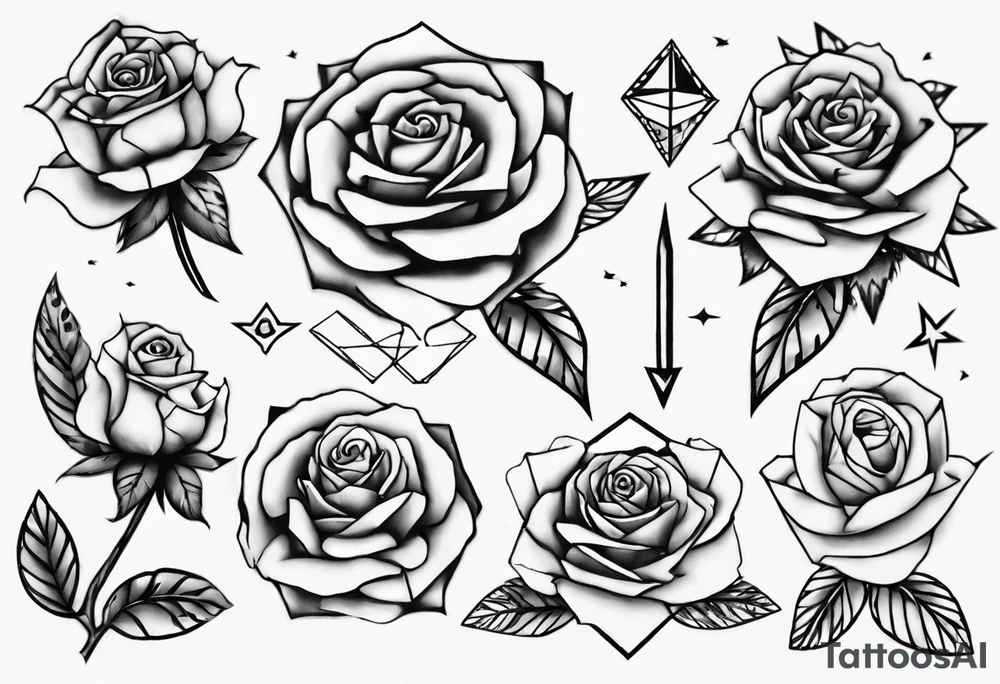 rosa con espina tattoo idea