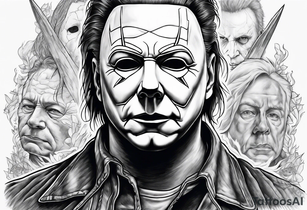 Michael myers spooky tattoo idea