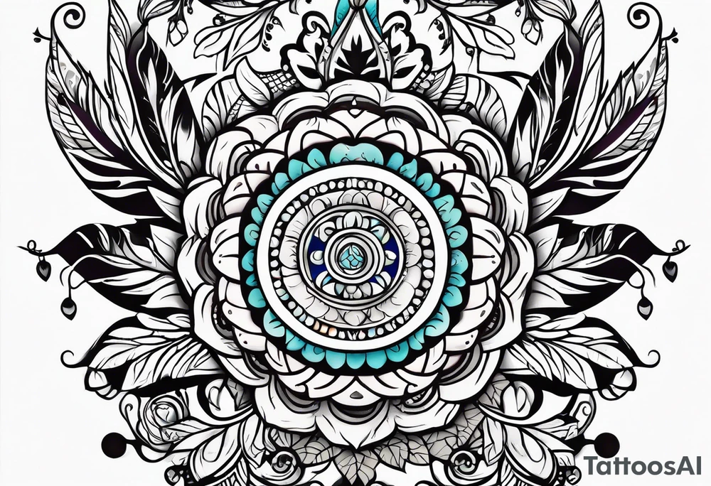 Ojibwe floral tattoo idea