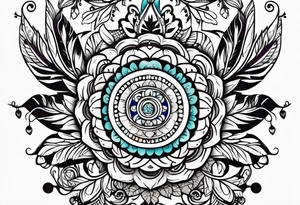 Ojibwe floral tattoo idea