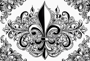 Fleur de lys feu tattoo idea
