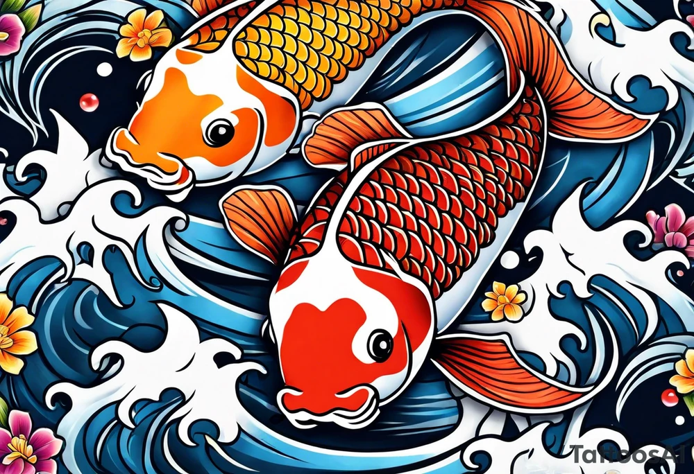 Koi fish tattoo idea