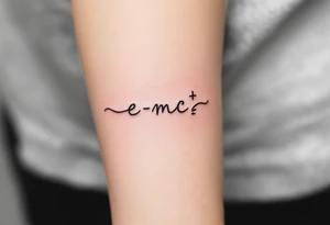 Donde pones la atención, pones las energia y la energia es materia (e=mc2) tattoo idea