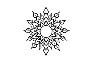 Seed of life sun tattoo idea