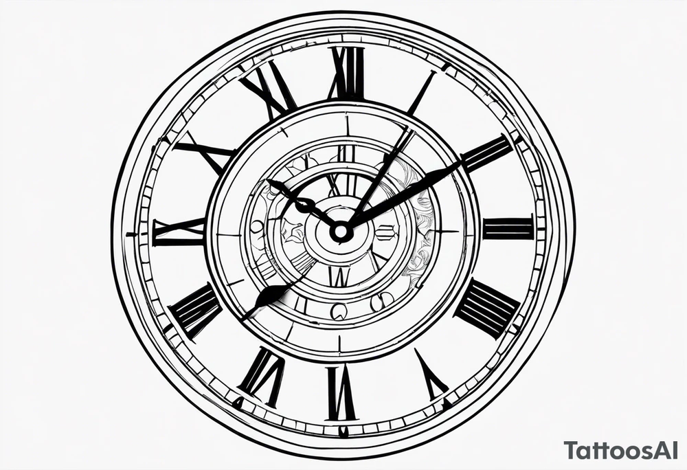 Vintage Clock Face tattoo idea