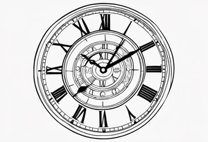 Vintage Clock Face tattoo idea