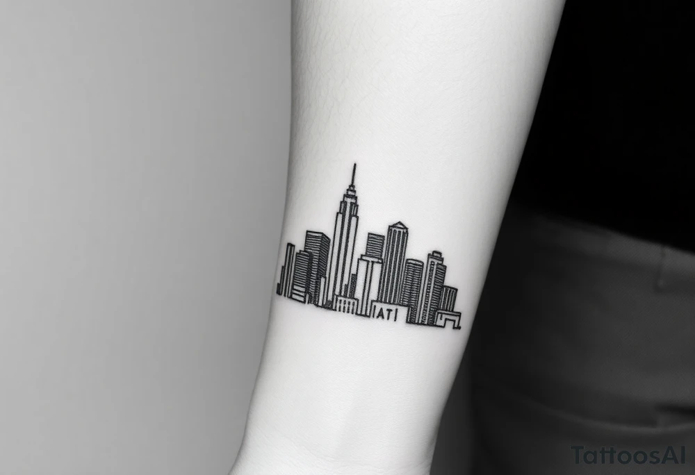 Atlanta skyline tattoo idea